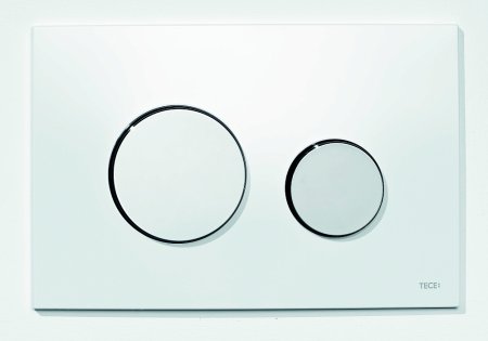 Кнопка смыва TECE Loop 9240627 белая, кнопка хром 
