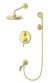 Душевая система встраиваемая WONZON & WOGHAND, Брашированное золото (WW-88939008-BG) 