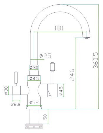 Смеситель для кухонной мойки Zorg Inox Fontas 