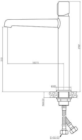 Смеситель для раковины BelBagno Uno UNO-LMC-ORO-W0 Золото 