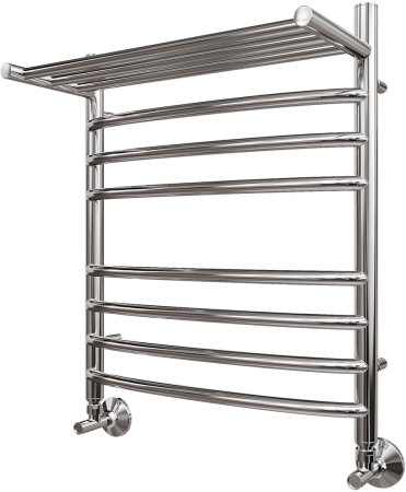 Полотенцесушитель водяной Point Альфа PN05156SP П7 500x600 с полкой, хром 