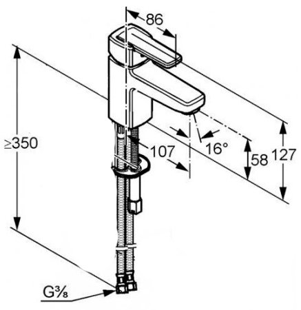 Смеситель Kludi Q-BEO 500260575 для раковины 