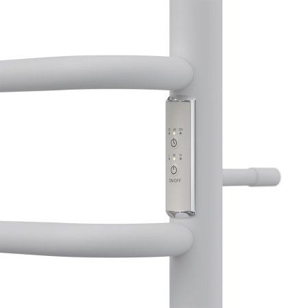 Полотенцесушитель электрический Point Сатурн PN90846W П6 400x600 диммер справа, белый 