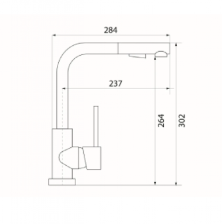 Смеситель для кухни Longran Impact LM2182 Трюфель 