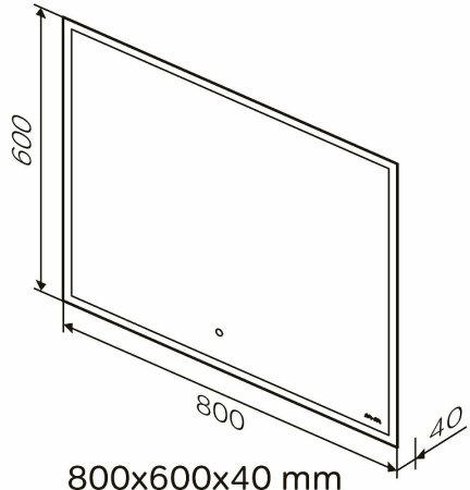 Зеркало AM.PM Spirit v2.0 80 M71AMOX0801SA с подогревом с подсветкой и сенсорным выключателем 