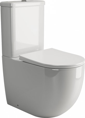 Унитаз-компакт Ceramica Nova Mia CN1801 с микролифтом, безободковый 