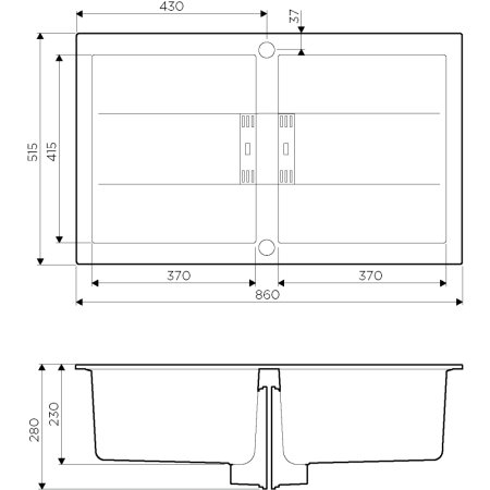 Мойка для кухни Omoikiri Banzen 86-2-GB 4993319 Черная 