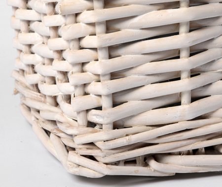 Корзина для белья WasserKRAFT Lippe WB-450-L белая, большая 