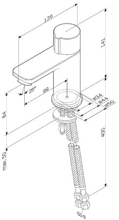 Смеситель для раковины AM.PM X-Joy F85A02500 Хром 
