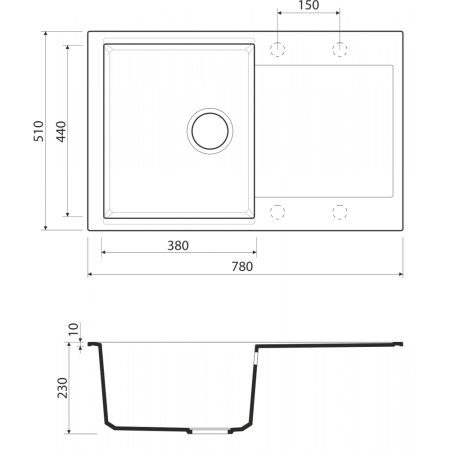 Мойка для кухни Omoikiri Daisen-78-DC 4993326 Тёмный шоколад 