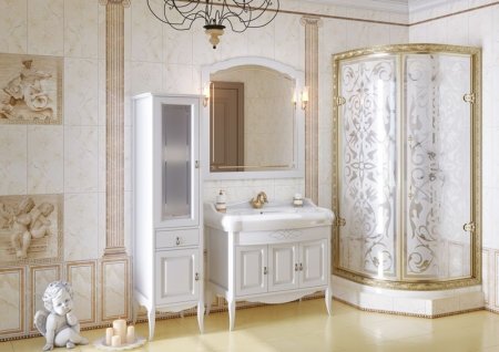 Шкаф пенал Opadiris Лоренцо 45 L Z0000008217 Белый матовый 