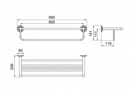 Полка Timo Nelson 160058/02 для полотенец 