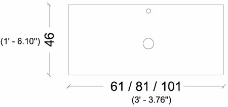 Столешница под раковину Boheme Armadi Art Vallessi 100 840-100-А Черная 