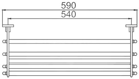 Полка для полотенец Frap F807 Хром 