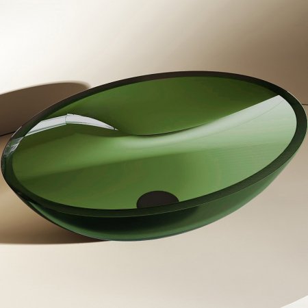 Раковина-чаша Abber Kristall 50 AT2802Emerald Зеленая 