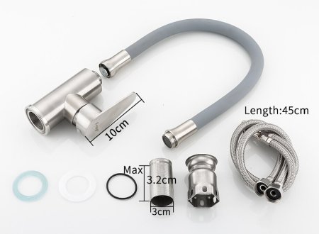 Смеситель для кухни Frap H48 F4448 Сатин Серый 