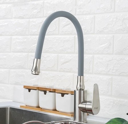 Смеситель для кухни Frap H48 F4448 Сатин Серый 