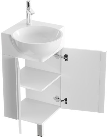 Тумба под раковину Aqwella Porto 45 POR0104WW угловая Белая 