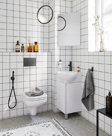 Тумба под раковину Aqwella Porto 45 POR0104WW угловая Белая 