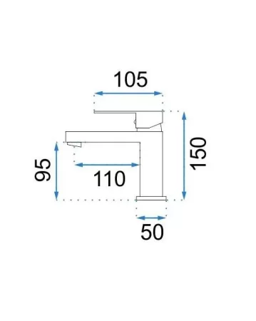 Смеситель для раковины без донного клапана Rea Fenix REA-B5982 