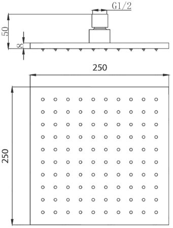 Верхний душ Migliore Palermo 29654 Хром 