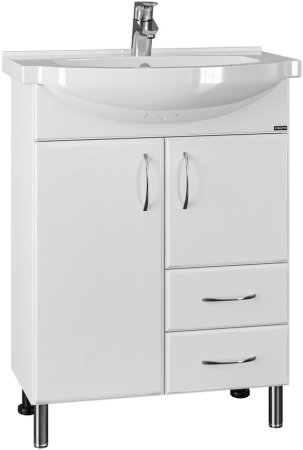 Тумба Санта Элеганс 65 2 ящика с раковиной Элеганс 65 