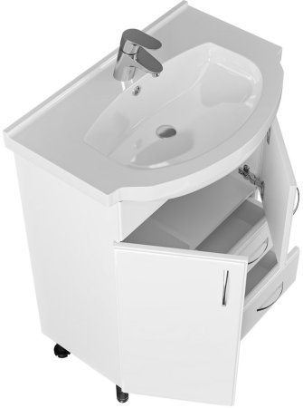 Тумба Санта Элеганс 65 2 ящика с раковиной Элеганс 65 