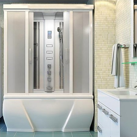 Душевой бокс Triton Альфа (стекло с гориз. полосками) 