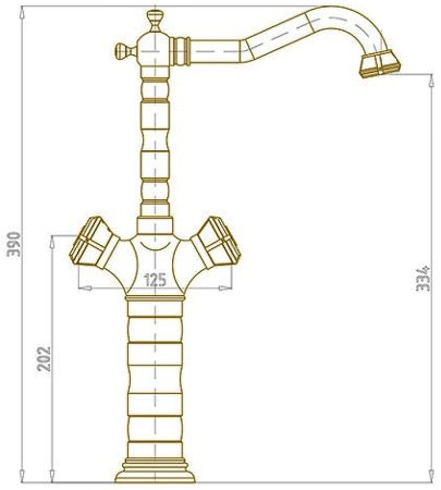 Смеситель для раковины Bronze de Luxe Royal 21973/1 Бронза 