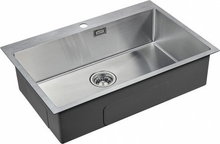 Мойка кухонная Paulmark Saar PM807551-BS брашированная нержавеющая сталь 