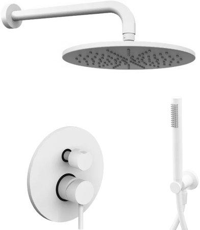 Душевая система Paffoni Light KITLIG018BO Белая матовая 