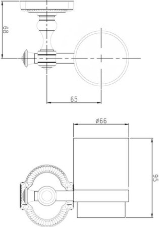Стакан для зубных щеток Bronze de Luxe Royal R25206 Бронза 
