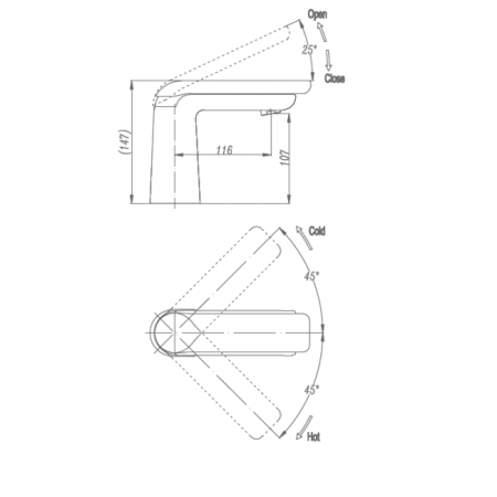 Смеситель для раковины Landberg LB-17501-C98 Хром 