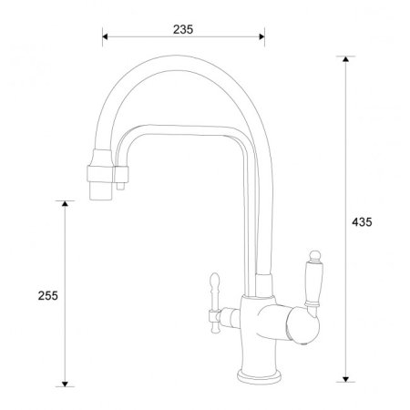Смеситель для кухни с подключением фильтра Landberg LB 18090 Хром 