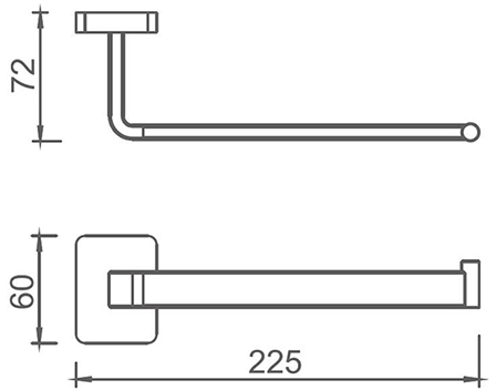 Полотенцедержатель AltroBagno Quadro 081307 Cr 