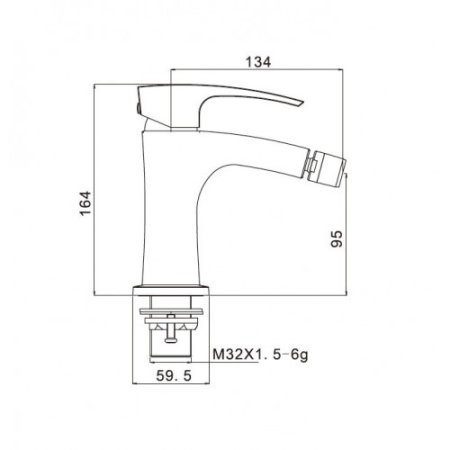 Смеситель для биде Gappo Jacob G5007-8 белый/хром 