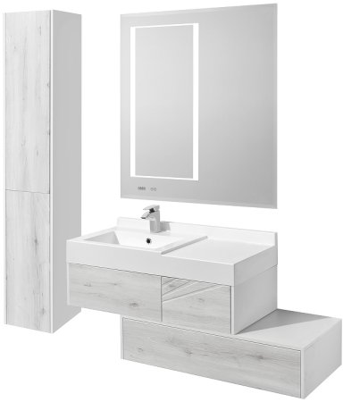 Зеркало Aquaton Сакура 120 1A220002SKW80 с подсветкой с сенсорным выключателем с антизапотеванием и часами 