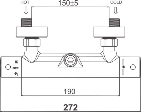 Термостат D&K Bayern Potsdam DA2123101 для душа 