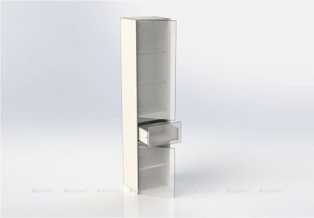 Шкаф-пенал для ванной Aquanet Йорк 35 L белый глянец 