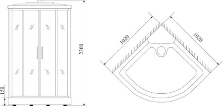 Душевая кабина Timo Lux TL-1503 