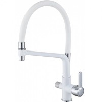 Смеситель для кухни с гибким изливом HANSEN HL15075FF Белый