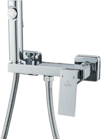 Гигиенический душ со смесителем Rose R1805-1, хром 