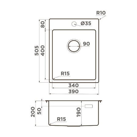 Мойка кухонная Omoikiri Amadare 39-IN 