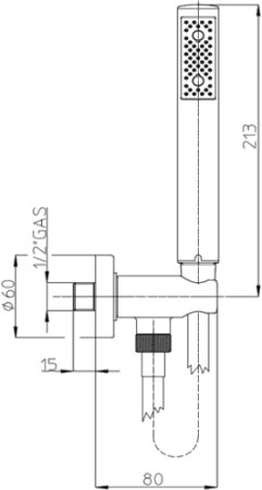 Гигиенический душ Bossini Zen C12002C.073 черный 