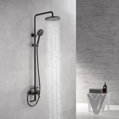 Душевая система Abber AF8316B Черный матовый 