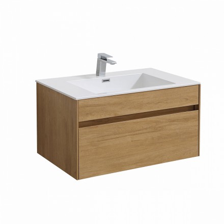 Мебель для ванной Vincea Chiara 800 подвесная, 1 ящик, Y.Oak (белая раковина) 