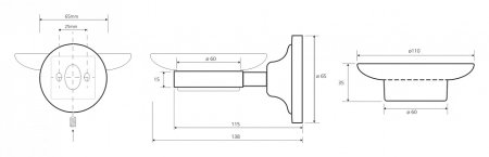 Мыльница Bemeta Retro 144108027 
