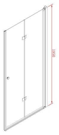 Душевая дверь в нишу Cezares Elena BS12 100 P Cr R 