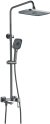 Душевая система Raffine F3696T, оружейная сталь 