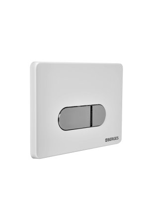 Кнопка смыва Berges Wasserhaus Novum D7 хром глянцевый, белая 